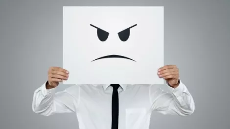 Unhappy businessman