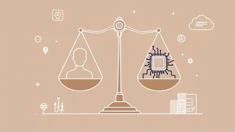 Balanced scale human vs ai brain trustworthy ai governance legaltech