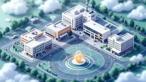 Isometric zero trust enterprise campus 5g wifi secure network