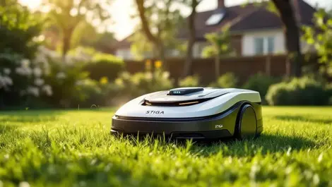 Stiga robotic lawn mower european garden energy efficient autonomous