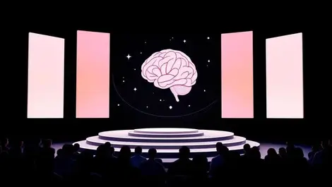 Minimal ai keynote stage dev conference smart devices orbit us